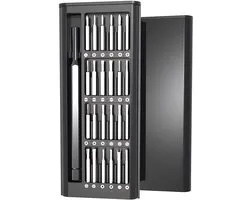 24-delige - Hoogwaardige Precisie schroevendraaier set - Professioneel kleine compacte schroevendraaier reparatieset - draagbare mini-gereedschapsset - Universeel - voor Smartphone / bril / horloge / laptop - met kruiskop platte kop - magnetische