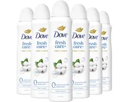 Dove - Deodorant Spray - Fresh Care+ 0% Aluminiumzouten - Fresh Original - 6 x 150 ml