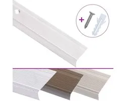 vidaXL Nez de marche en L 15 pcs 90 cm aluminium couleur argent