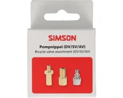 Simson Fiets nippelset - verloopnippels - 3-delig - ook voor Frans ventiel