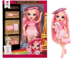 Rainbow High Pretty in Paris-modepop Bella Parker (roze) van 28 cm met statementoutfit, stijlvolle handtas, speelgoed of cadeau voor meisjes, kinderen van 4-12 jaar