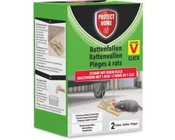 Protect Home Rattenval Plastic – Victor - Ongediertebestrijding - Kill Bar™ precisie-impact technologie voor effectieve werking - 2 stuks