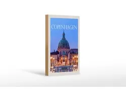 Holzschild Reise 12x18 cm Copenhagen Denmark Amalienborg Dekoration