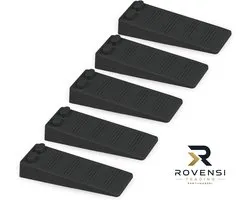 5 stuks Gvolatee DEURSTOPPERS Zwarte zachte flexibele rubberen antislip deurstopper deurklem deur vastzetter deurbuffer wig deurwig