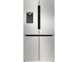 Bosch KFD96APEA - Serie 6 - Amerikaanse koelkast - French door - No Frost - nooit meer ontdooien - IJs- en waterdispenser met vaste wateraansluiting - VitaFresh XXL 0°C: houd etenswaren langer vers met extra ruime vershoudlades - RVS