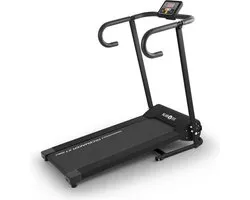 Klarfit Pacemaker X1 Loopband opklapbaar, Loopband voor thuis elektrisch, Treadmill, Walking Pad, 500 W, Snelheid: 1-10 km/h, Pianozwart