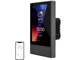 SONOFF NSPanel Smart Home Bedieningspaneel - 3.5 Inch Touchscreen Wanddisplay - WiFi Schakelaar & Thermostaat - Zwart