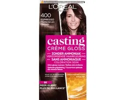 6x L'Oréal Casting Crème Gloss Haarkleuring 400 Espresso - Middenbruin