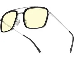 Gaming et Ordinateur GUNNAR | Édition Stark Industries | Monture en acier inoxydable, Teinte des lens: Ambre (bloque 65 % de la lumière bleue et 100 % des rayons UV) lens breveté : réduit la fatigue oculaire et la sécheresse.