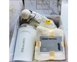 Moederdag-Kerst Cadeauset - Thermosbeker & Handdoek in Giftbox