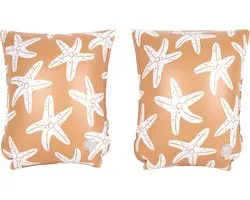 Swim Essentials - Zwembandjes met zeesterprint - Zwemvleugels - Kinderen - Jongens - Meisjes - 0-15 kg - 0-2 jaar - PVC - bruin - wit
