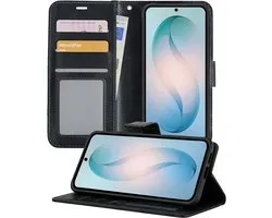 Étui - Convient pour Samsung Galaxy S26 Plus - Luxe Bookcase - Walletcase Hoes - Portemonnee - Cover - Coque de téléphone - Zwart