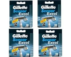 Gillette Sensor Excel - 40 pièces - 4 x 10 Lames de rasoir