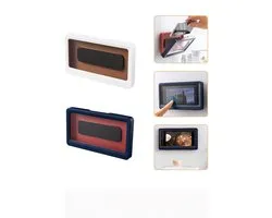 Magicbox - Support de téléphone étanche à suspendre/stickable - Douche de téléphone de douche - Support de téléphone de cuisine - Convient à la plupart des téléphones