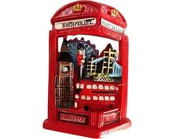 Koelkastmagneet Engeland Londen UK Groot-Brittannië – Rode cabine Big Ben Bus – 3D-magneet souvenir – magnetische decoratie om te verzamelen – cadeau-idee reiscollectie L409