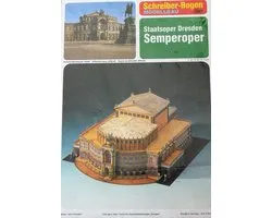 bouwplaat, modelbouw in karton Semperoper, Dresden, schaal 1/300