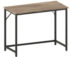Table à manger table basse table informatique table de travail cadre métallique robuste design moderne minimaliste élégant facile à assembler convient pour salle à manger chambre d'étude et bureau 50 x 100 x 75 cm naturel+noir