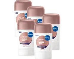 NIVEA Derma Control Clinical Ultra Comfort Deodorant Stick - 100u Anti‑transpirantbescherming - Provitamine B5 - Voordeelverpakking - 5x50ml