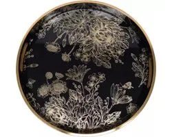 Plateau zwart goud veld bloemen 45 cm Uniplant