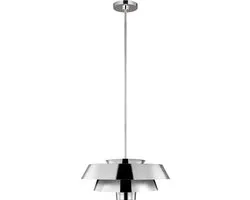 Feiss LED Hanglamp Brisbin | 1X E27 Max 60W | Dimbaar | Polished Nickel