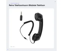 Dailygoody - Retro Telefoonhoorn - Mobiele Telefoon Ontvanger