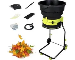 Elektrische Bladversnipperaar - Tuin Mulcher - Tuinafval Verwerken - Bladloze Technologie - 54 cm Trechter - Zwart