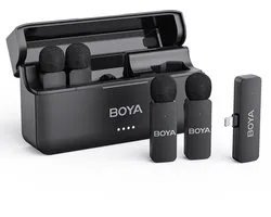 BOYA BY-V4D microfoon Zwart Microfoon met bevestigingsclip