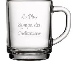 Theeglas gegraveerd - 25,5cl - Le Plus Sympa des Instituteurs