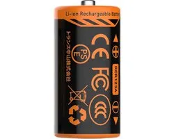 Flextail Zero Batterij 650MAh - Hoogwaardige oplaadbare RCR123A Li-ionbatterij compatibel met ZERO PUMP mini