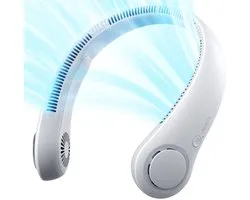 Jisulife Neck Fan 3 - Ventilateur de cou portable - Mains libres avec 5 vitesses - 13,5 heures d'autonomie - Flux d'air silencieux à 360°