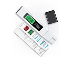 3-in-1 TDS Tester voor Waterkwaliteit, Digitale Watermeter met TDS, EC en Temperatuur, Ideaal voor Drinkwater, Fonteinen en Aquaria