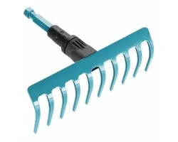 GARDENA Combisystem - Râteau à gravier 10 dents - largeur de travail 18,5 cm - longueur de manche recommandée 130 cm