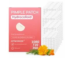 Hitworker - Acne pleister / Pimple Patch - Ultra dun - Met Hydrocolloïd - 360 stuks