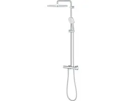 GROHE Tempesta 250 Cube Regendoucheset - hoofddouche 25cm - vierkante handdouche - 2 straalsoorten - met thermostaatkraan - chroom