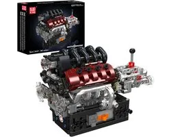Mouldking 10227 - Bloc moteur V8 - Modéliste - Kit de construction - RC - Compatible avec les grandes marques - 787 pièces
