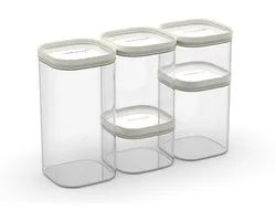 Safecourt Kitchen - Glass Storage Jars - Borosilicaatglas - Luchtdicht - Set van 5