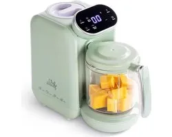 5-in-1 Multifunctionele Baby Stomer – Babymoov – Blender – Foodprocessor – Food Maker – Flessenwarmer – Compact Design - Incl Gratis Babyrecepten – Mint