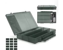 Eurocatch - Pro Tackle - LureBox 25G - Tacklebox - Viskoffer - Horizontaal Indeelbaar - Accessoire Box - Grey - Sorteerdoos