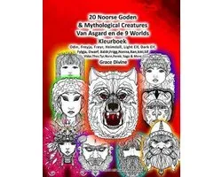 20 Noorse Goden & Mythological Creatures Van Asgard en de 9 Worlds Kleurboek