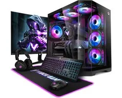Vibox Gaming PC Set - Ryzen 7 9800X3D - RTX 5080 - 32GB DDR5 RAM - 1TB NVMe SSD - Windows 11 - WiFi 6 + Bluetooth 5.4 - 27" Monitor + Accessoires