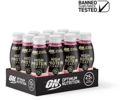 Optimum Nutrition High Protein Shake Elite Series - Stawberry - 12 x 330ml - Ready to Drink Whey Protein - Eiwitshake