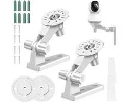 SnelShoppen - Pack van 2 Camera Wandbeugels voor Beveiligingscamera's, Verstelbare Hoek, 180° Rotatie voor Tapo C210/C200/C225/C220 en Kasa Ec70/Kc410