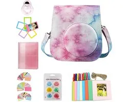 Buxibo Fujifilm Instax Mini 11 Pack d' Accessoires de vêtements pour bébé - Y compris étui de protection avec bandoulière Fuji Photo Book/Objectif/Pendentifs/ Autocollants - Galaxy
