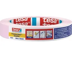 tesa PRECISION SENSITIVE 04333-00017-02 Maskeertape Präzisionskrepp Lichtroze (l x b) 50 m x 19 mm 1 stuk(s)