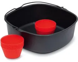 Philips Ovenschaal & Bakblik Airfryer Accessoire - HD9925/01 - Geschikt voor Philips - Bakaccessoire met 5 muffinvormen