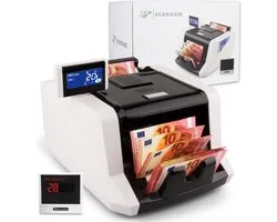 SCANNUM® - Compteuse de billets - Détection de faux billets en 4 volets - 1000 billets/minute - Compteuse d'argent - Machine à compter l'argent - Compteuse d'argent