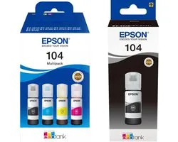 Epson 104 - Cartouche d'encre - Multipack + Zwart