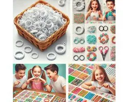Loombandjes wit – 1.200 elastiekjes – Met 2 weefhaken & S-clips – Loom set