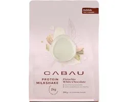 Cabau – Protein Milkshake – Pistachio White Chocolate – Romige Eiwitshake met 24 g Eiwit & Slechts 115 Kcal – Ondersteunt Spiergroei, Spierherstel & Vetverbranding – Gezonde Shake voor Vrouwen – Snel & Makkelijk te Bereiden – 500 g (16 Shakes)