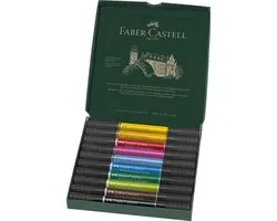 Faber-Castell tekenstift - Pitt Artist Pen - duo marker - brushmarker en fineliner - 10 stuks - FC-162010